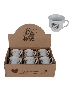 Ibis Set caffè 6 pezzi h5,5cm con scatola | G3S Ingrosso