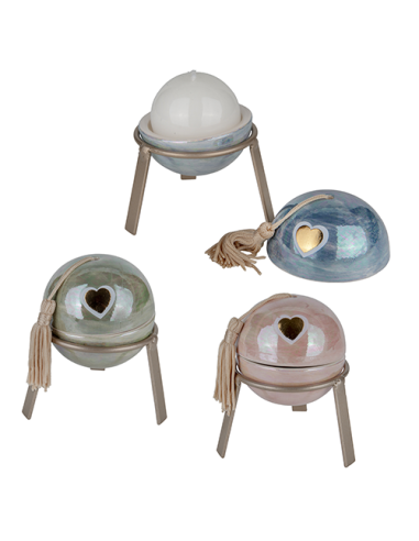 Iride Portacandela - 3 soggetti assortiti Ø8cm x h10cm | G3S Ingrosso