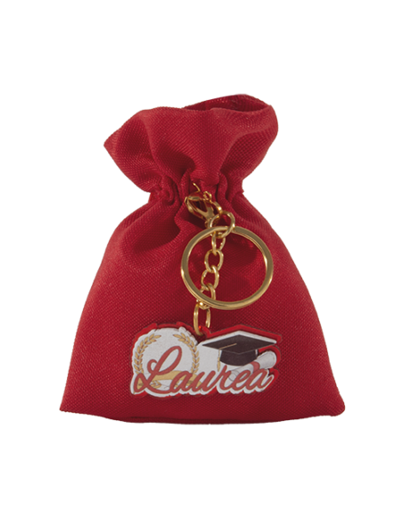 Laureandum Sacchetto con portachiavi 8x10cm | G3S Ingrosso