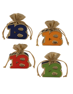 Oro 18 Portaconfetti Oro 18 Compleanno - 4 soggetti assortiti 8cm | G3S Ingrosso