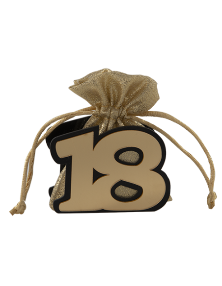 Oro 18 Portaconfetti Oro 18 Compleanno 8cm | G3S