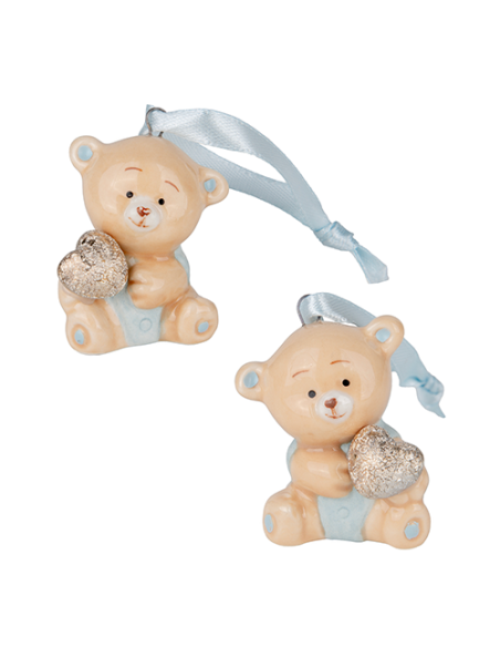 Peluche Decorazione Orsetto Celeste Baby - 2 soggetti assortiti 4cm | G3S Ingrosso