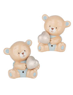 Peluche Lampada LED Orsetto Celeste Baby - 2 soggetti assortiti h9cm | G3S Bomboniere