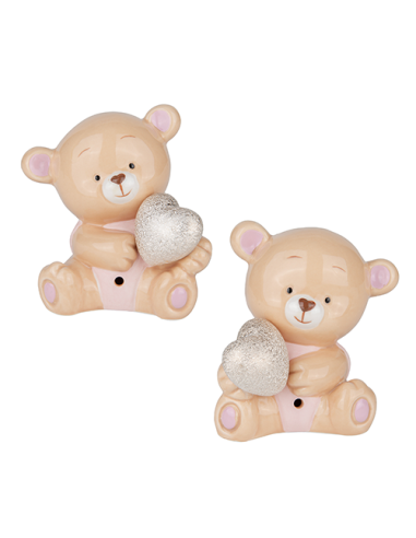 Peluche Lampada LED Orsetto Rosa Baby - 2 soggetti assortiti h9cm | G3S