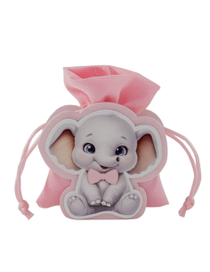 Pinco Portaconfetti Elefante Rosa Baby 8cm | G3S Ingrosso