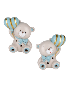Pupo Lampada LED Orsetto Celeste Baby - 2 soggetti assortiti h10cm | Vendita Ingrosso G3S