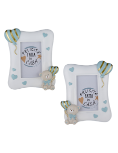 Pupo Portafoto Orsetto Celeste Baby - 2 soggetti assortiti | Vendita Ingrosso G3S