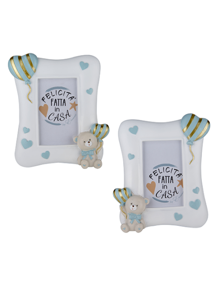 Pupo Portafoto Orsetto Celeste Baby - 2 soggetti assortiti | Vendita Ingrosso G3S