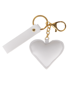 Raffinato Portachiavi Cuore Bianco 6,5cm | G3S Ingrosso