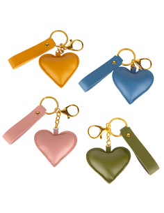 Raffinato Portachiavi Cuore - 4 soggetti assortiti 6,5cm | Vendita Ingrosso G3S