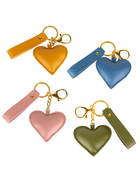Raffinato Portachiavi Cuore - 4 soggetti assortiti 6,5cm | Vendita Ingrosso G3S