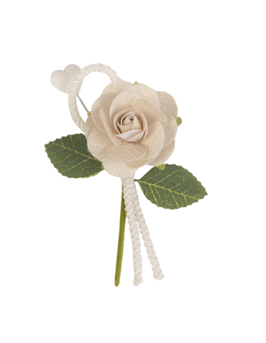 Seta Rosellina Rametto Crema 10cm | Vendita Ingrosso G3S