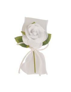 Seta Rosellina Ramo Bianco 16cm | G3S Bomboniere