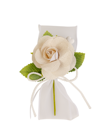 Seta Rosellina Ramo Crema 16cm | G3S