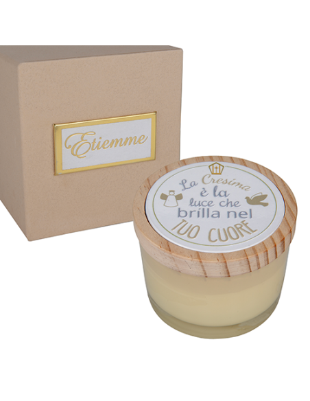 Sfavilla Candela Cresima Ø7,5cm x h6cm con scatola | G3S Ingrosso