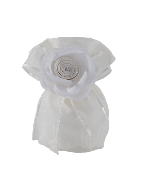 Sofì Sacchetto tondo Palla Bianco Ø7cm x h11cm | G3S Ingrosso