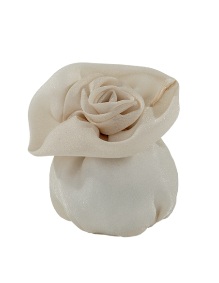 Soft Rose Sacchetto Beige Ø8cm x h10cm | G3S Bomboniere
