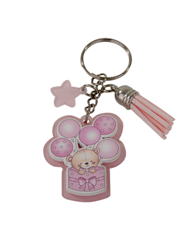 Sorriso Portachiavi Rosa Baby 4,5cm | G3S Bomboniere