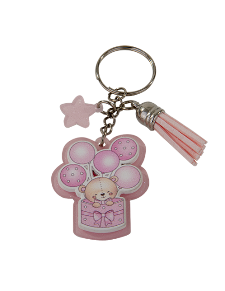 Sorriso Portachiavi Rosa Baby 4,5cm | G3S Bomboniere
