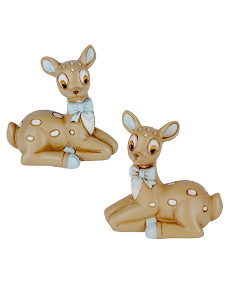 Tenero Decorazione Cervo Celeste Baby - 2 soggetti assortiti 6cm | Vendita Ingrosso G3S