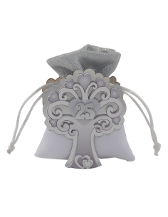 Tree Portaconfetti 25° anniversario 9cm | G3S Ingrosso