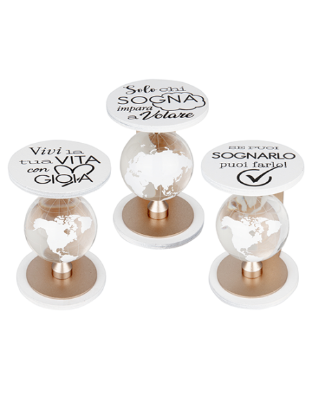 Volando Mappamondo Viaggio - 3 soggetti assortiti h10cm | G3S Ingrosso