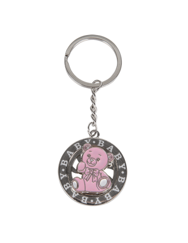 Zama Portachiavi Orsetto Rosa Baby Ø4cm | G3S Bomboniere