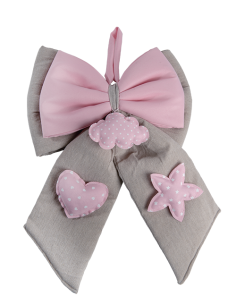 Fiocco nascita rustic rosa 33cm x h50cm AN019 | G3S