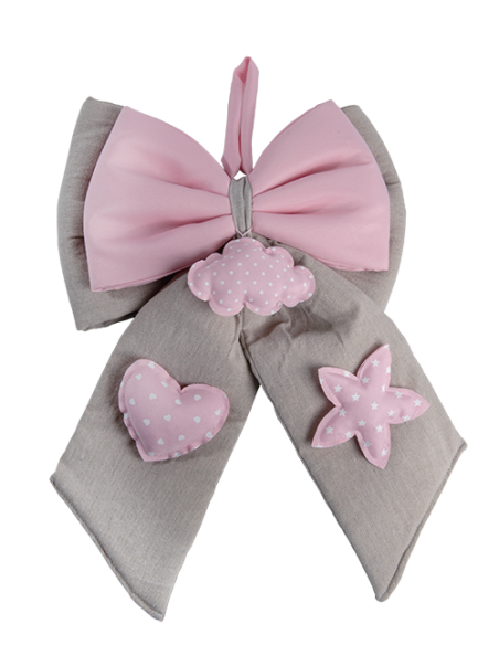Fiocco nascita rustic rosa 33cm x h50cm AN019 | G3S
