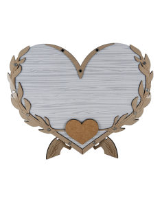 Ricordo Porta auguri cuore 39cm x h32cm con box e 100 mini cuori AL165 | G3S Ingrosso Bomboniere