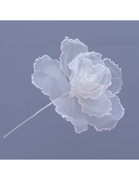 Rose Fiore gigante in organza avorio Ø28cm x h40cm AQ033 | G3S