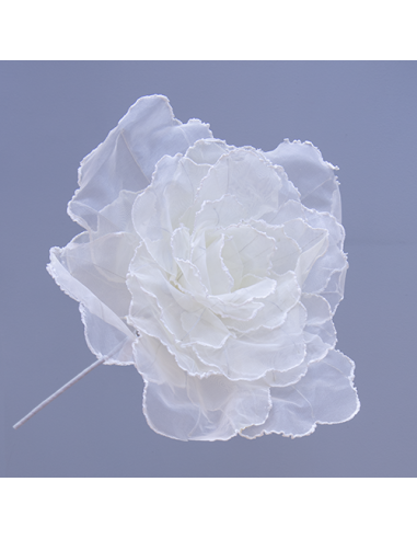 Rose Fiore gigante in organza avorio Ø50cm x h50cm AQ035 | Vendita Ingrosso G3S