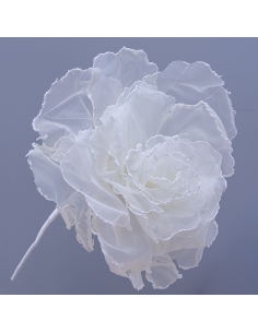 Rose Fiore gigante in organza avorio Ø60cm x h65cm AQ037 | G3S