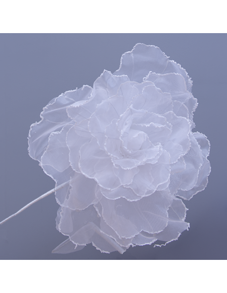 Rose Fiore gigante in organza bianco Ø50cm x h50cm AQ034 | G3S Ingrosso
