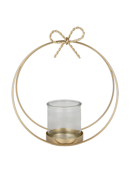 Step Portacandela arco oro 23cm x h24,5cm AL126 | G3S Ingrosso Bomboniere