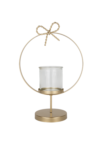 Step Portacandela cerchio oro Ø20cm x h29cm AL128 | G3S Ingrosso