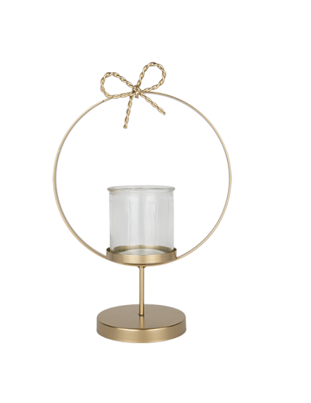 Step Portacandela cerchio oro Ø20cm x h29cm AL128 | G3S Ingrosso