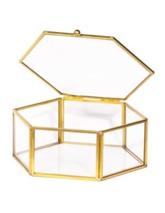 Golden Box Scatola esagonale 16cm x h6cm
