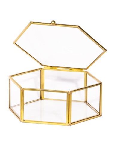 Golden Box Scatola esagonale 16cm x h6cm