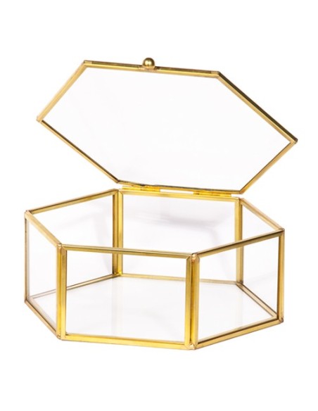 Golden Box Scatola esagonale 16cm x h6cm