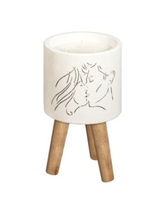 Beso Candela con piede Ø14cm x h24cm