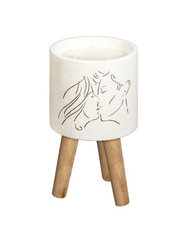 Beso Candela con piede Ø14cm x h24cm