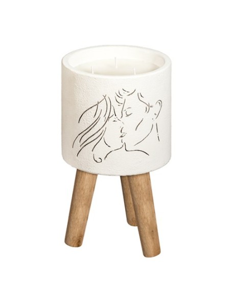 Beso Candela con piede Ø14cm x h24cm
