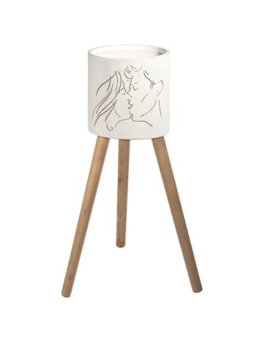 Beso Candela con piede 34cm (Ø23cm) x h60cm
