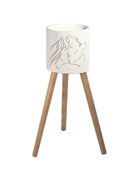Beso Candela con piede 34cm (Ø23cm) x h60cm