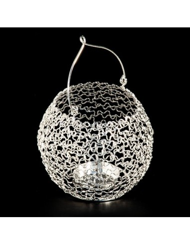 Scintil Portacandela argento Ø12cm x h11cm