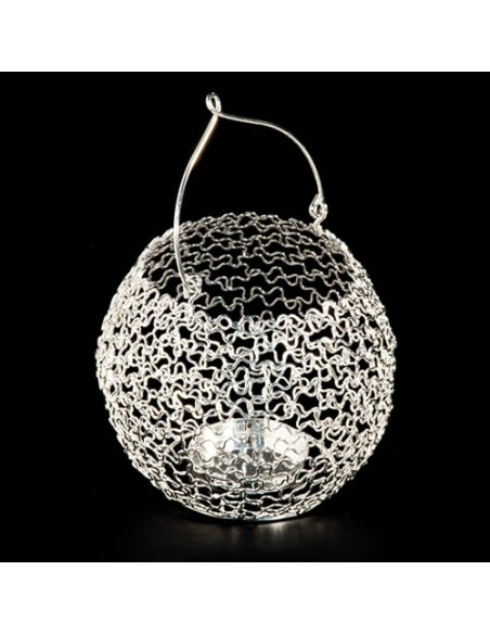 Scintil Portacandela argento Ø12cm x h11cm