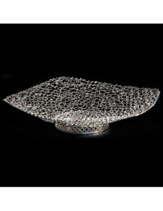 Scintil Piatto con piede argento 30cm x h7cm