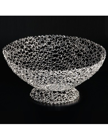 Scintil Coppa con piede argento Ø26cm x h12cm