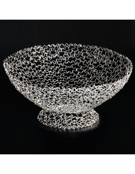Scintil Coppa con piede argento Ø26cm x h12cm